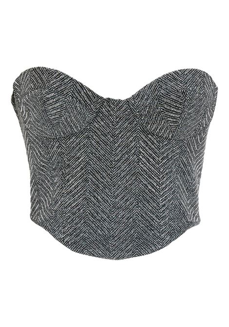 Grey jersey bodice with crystals Ermanno scervino - women ERMANNO SCERVINO | D472L334CTZBWS4706